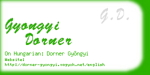 gyongyi dorner business card