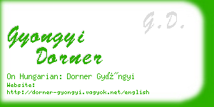 gyongyi dorner business card